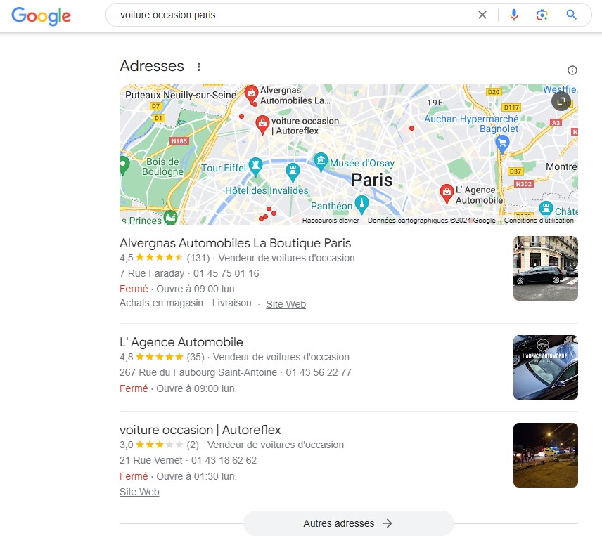 Recherche SERP Google