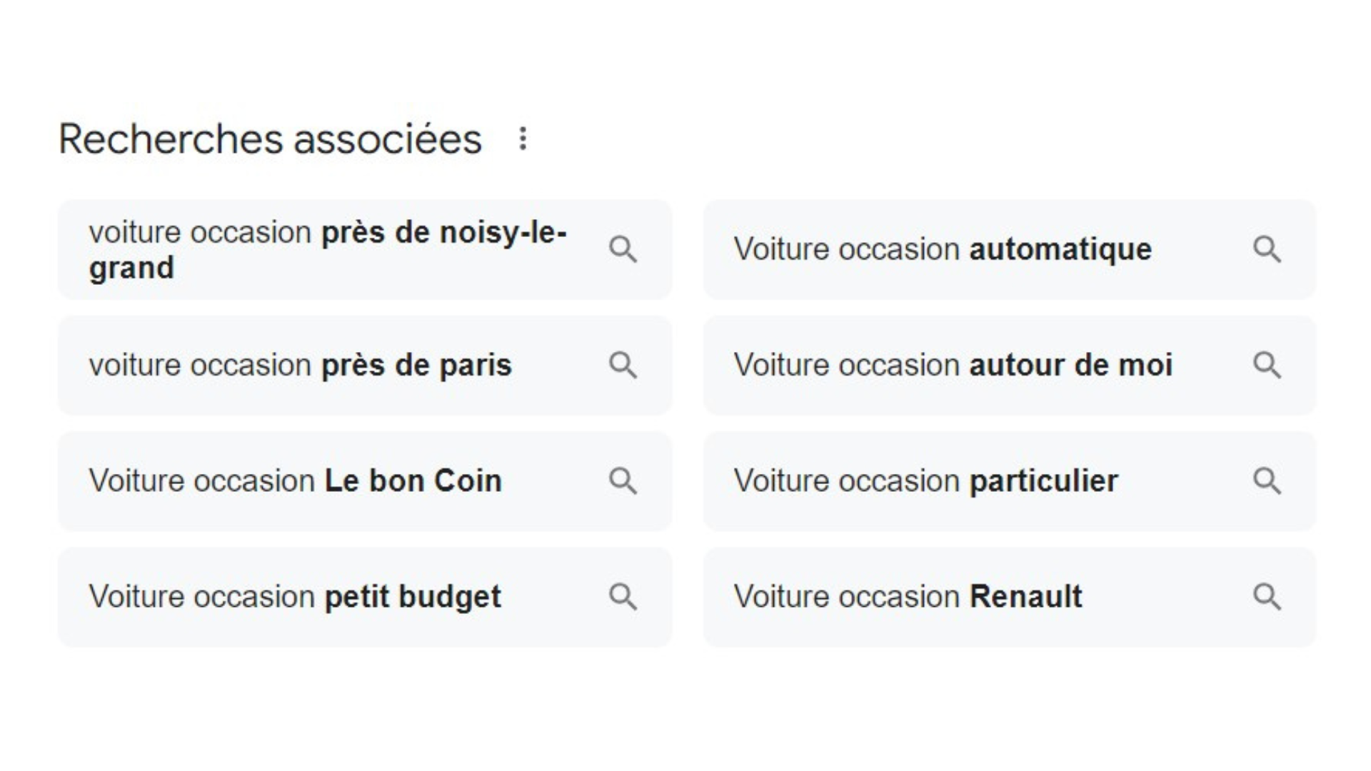 recherches associées google